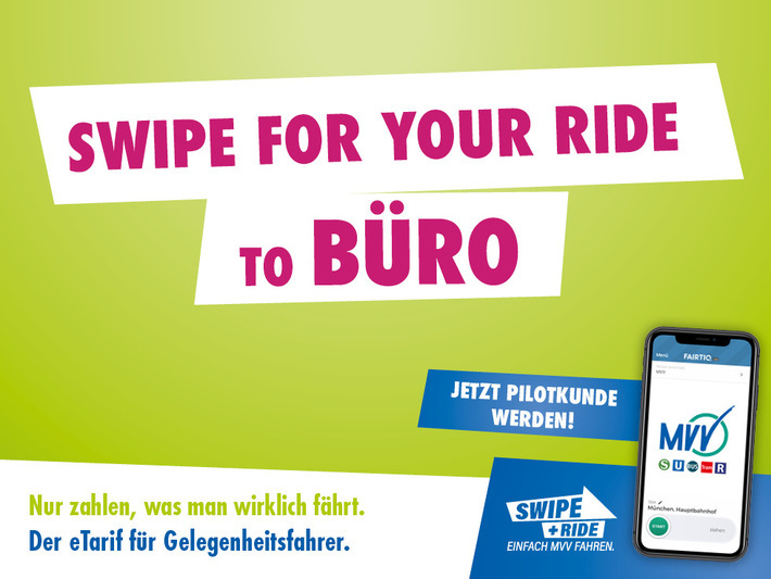 Swipe and ride to Büro 