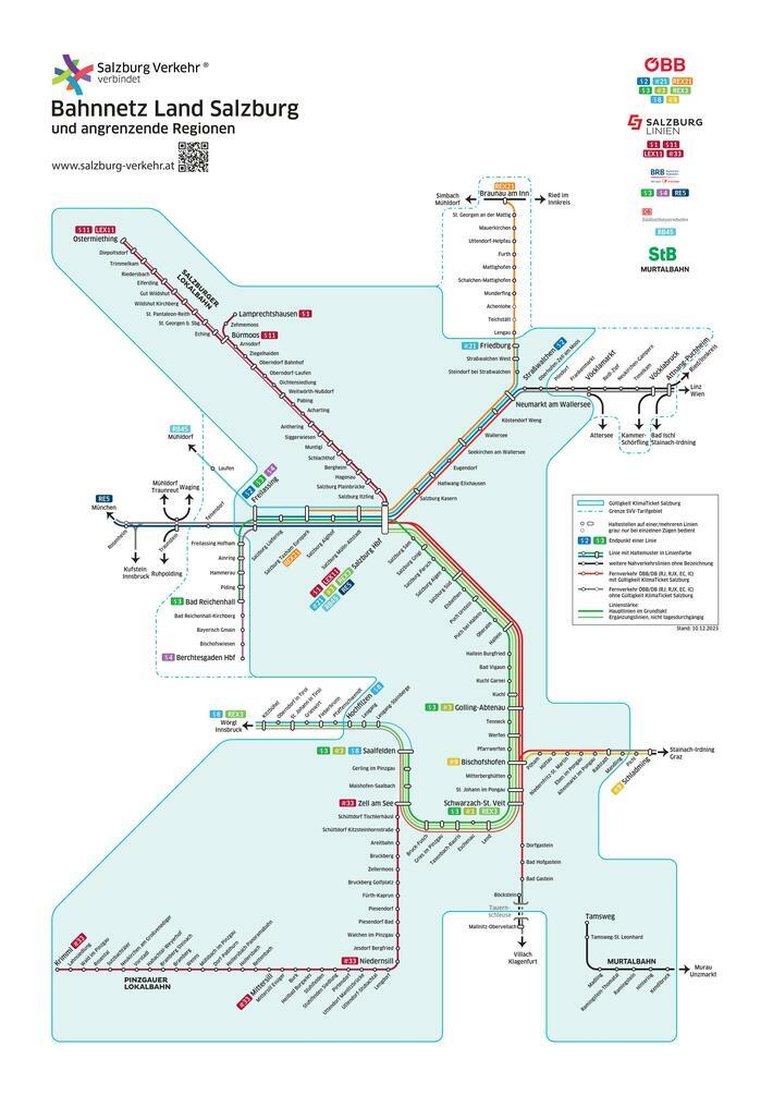 Netzplan Salzburger Verkehrsverbund (SVV) 