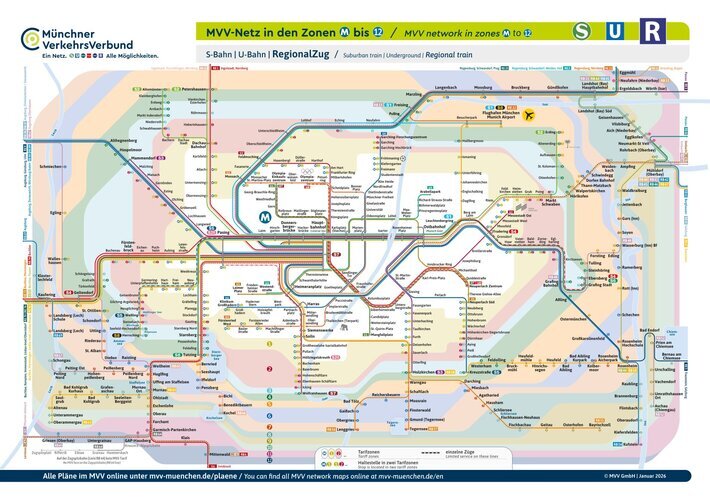 Streckennetzplan MVV