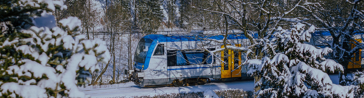 Mit der Mitteldeutschen Regiobahn der Freiberger Eisenbahn zum Wintersport