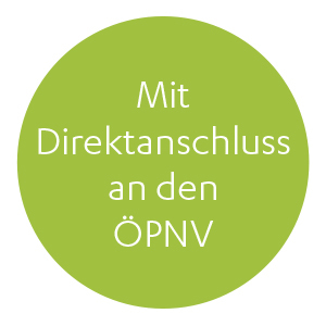 Mit Direktanschluss an den ÖPNV