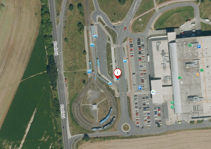 Výchozí nástupní zastávka DNY NATO Ostrava Dubina