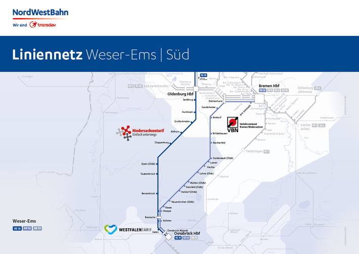 Liniennetz Weser-Ems (Süd), ab 01.08.2023