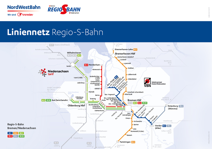 Liniennetz Regio-S-Bahn