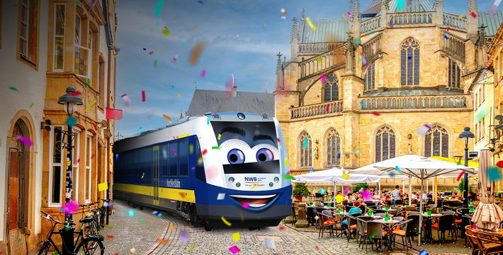 Tag der Niedersachsen: Zug der NordWestBahn fährt nach Osnabrück
