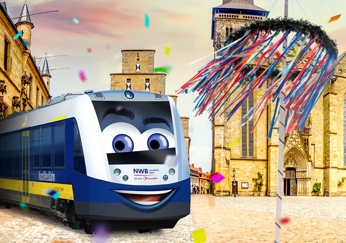 Die Osnabrücker Maiwoche 2026 erleben mit der NordWestBahn!