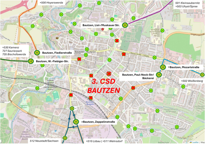 Übersicht Verkehr CSD Bautzen 2025