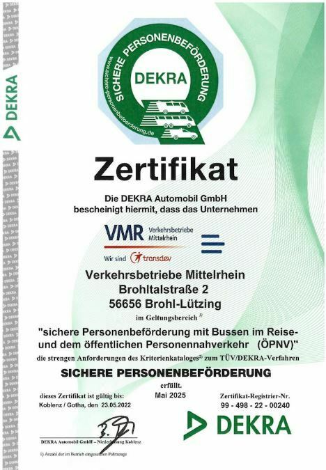 Das DEKRA-Zertifikat