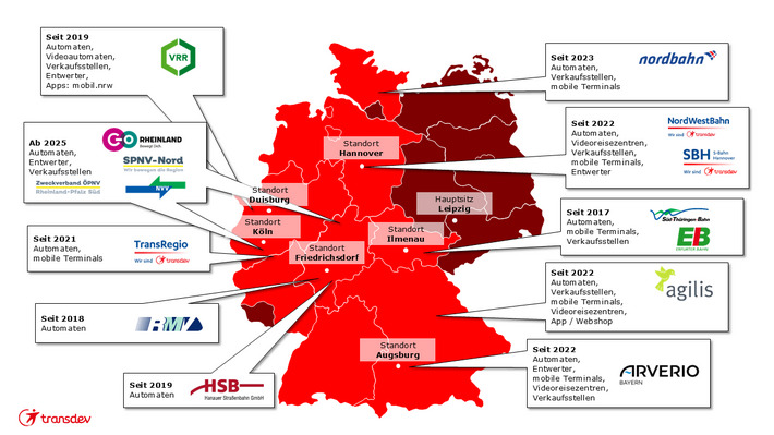 Standorte Transdev Vertrieb