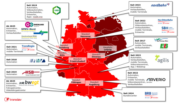 Standorte Transdev Vertrieb