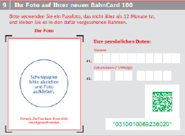 BahnCard über Amadeus buchen